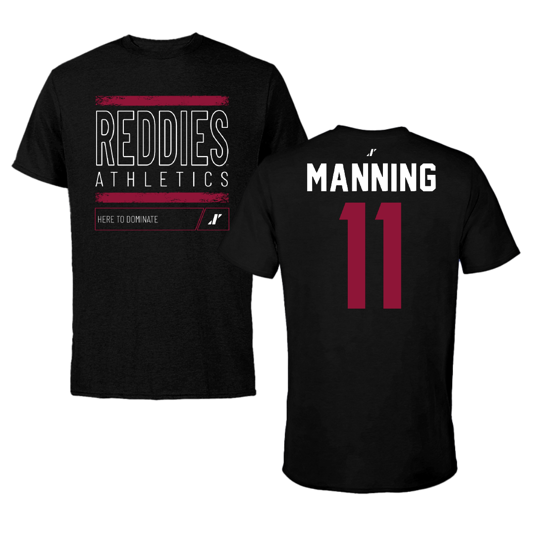 Henderson State University Football Black Dominate Performance Tee - #11 Paul Manning