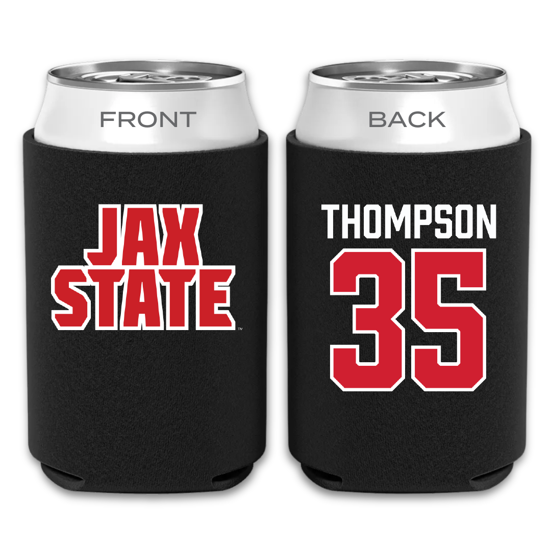 Jacksonville State University Football Black Can Cooler - #35 Aidan Thompson