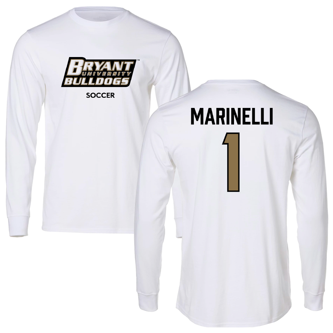 Bryant University Soccer (M) White Long Sleeve - #1 Luca Marinelli