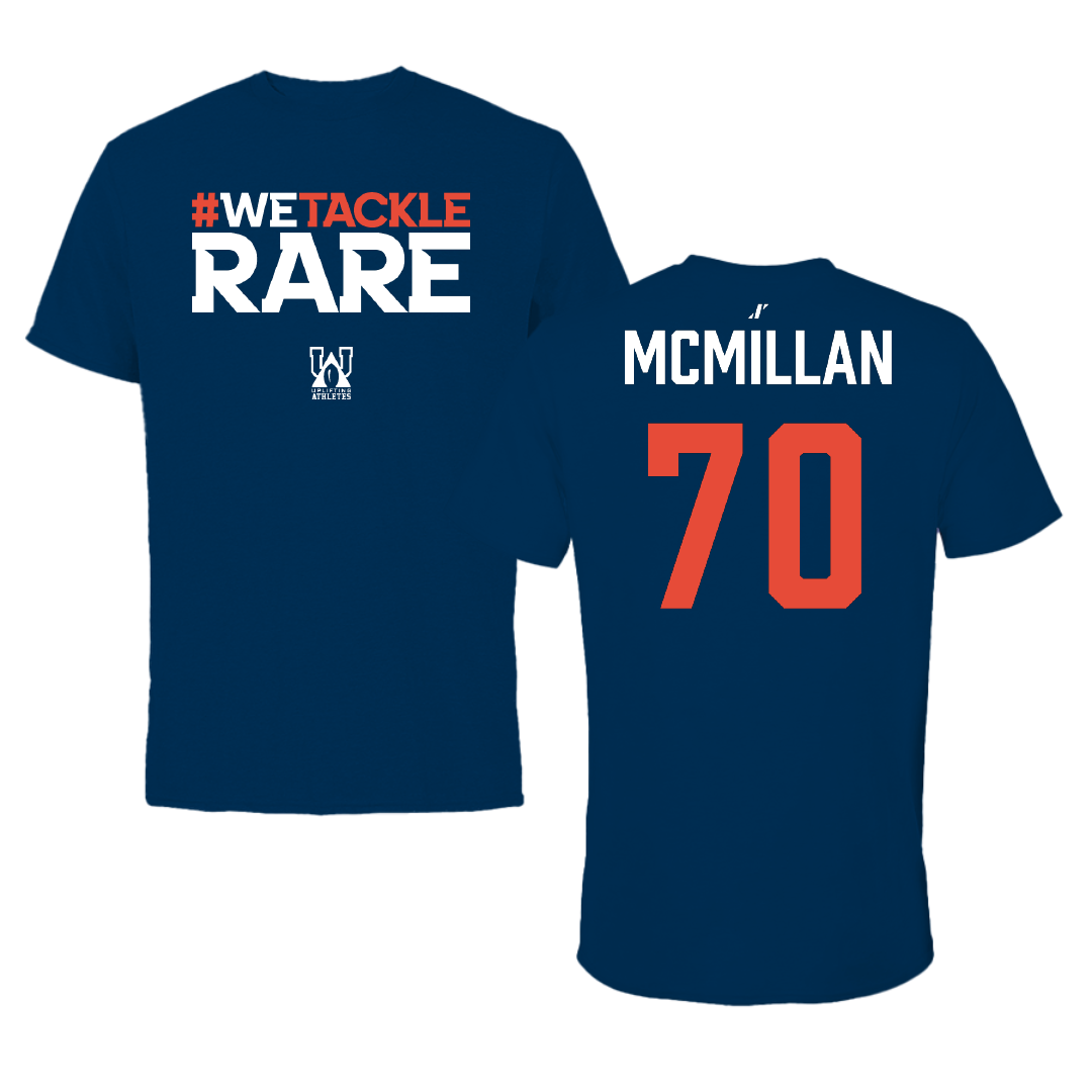 Football Navy Uplifting Athletes Performance Tee - #70 Tyler McMillan