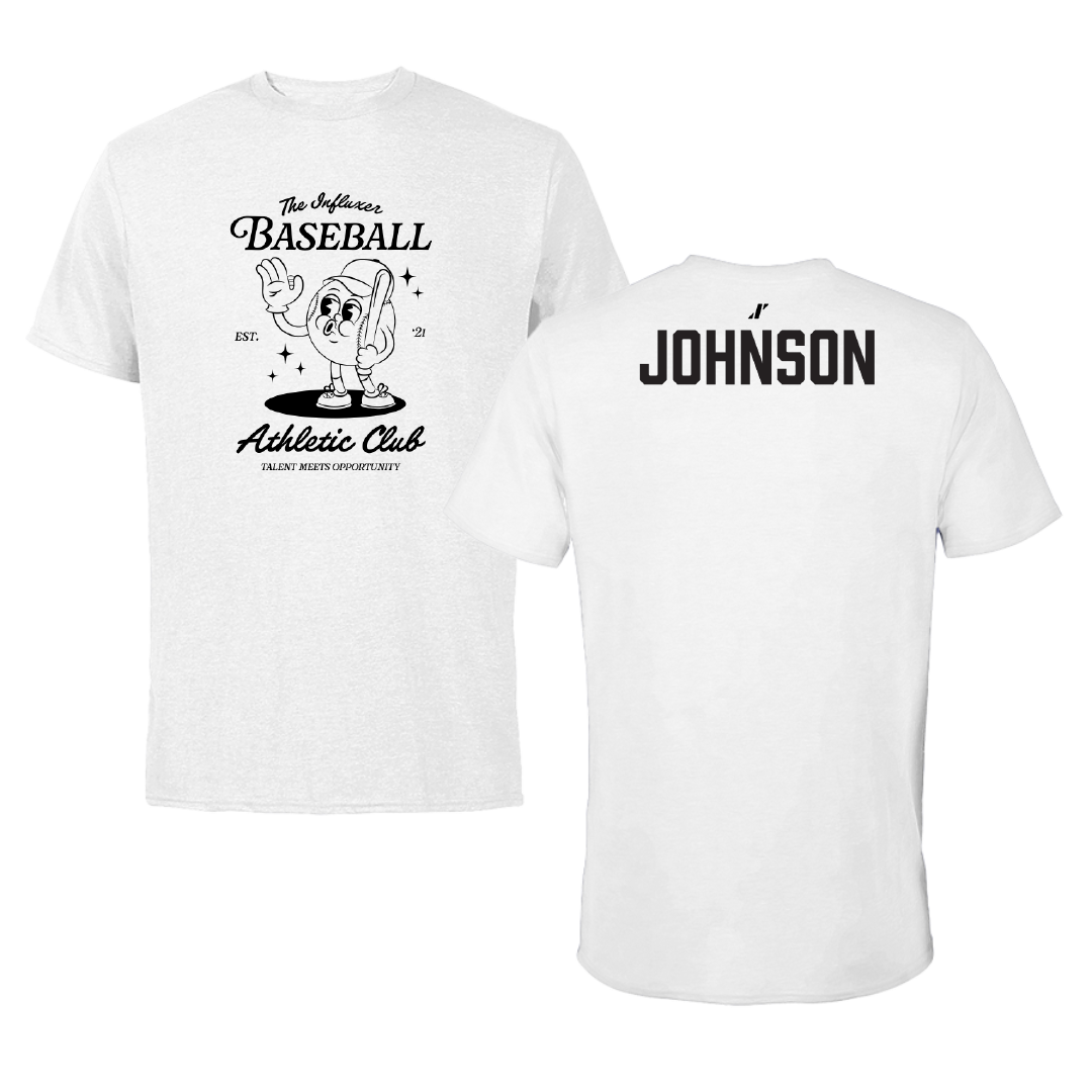 Baseball White Influxer Athletic Club Tee - Patrick Johnson