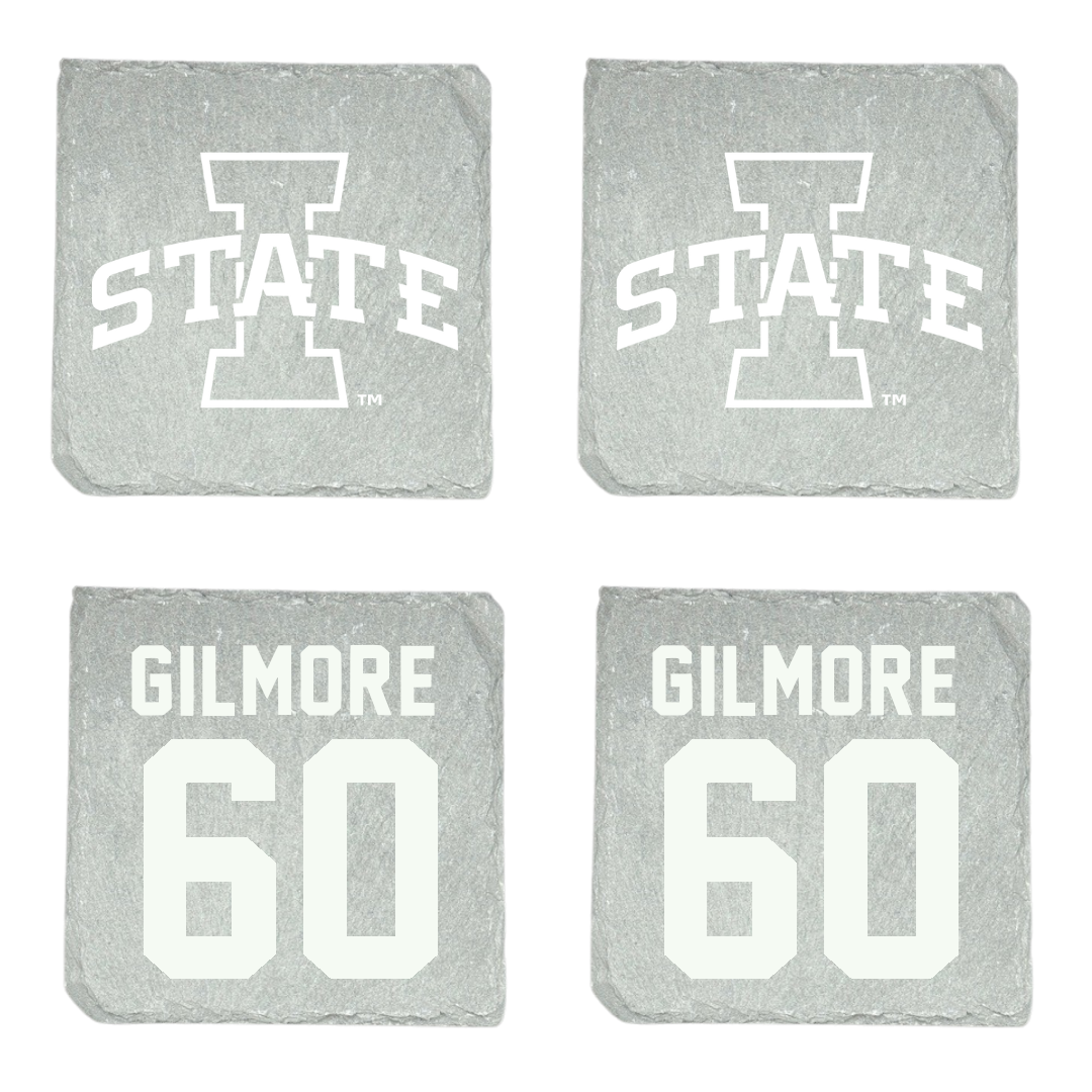 Iowa State University Football Stone Coaster (4 Pack)  - #60 Aidan Gilmore