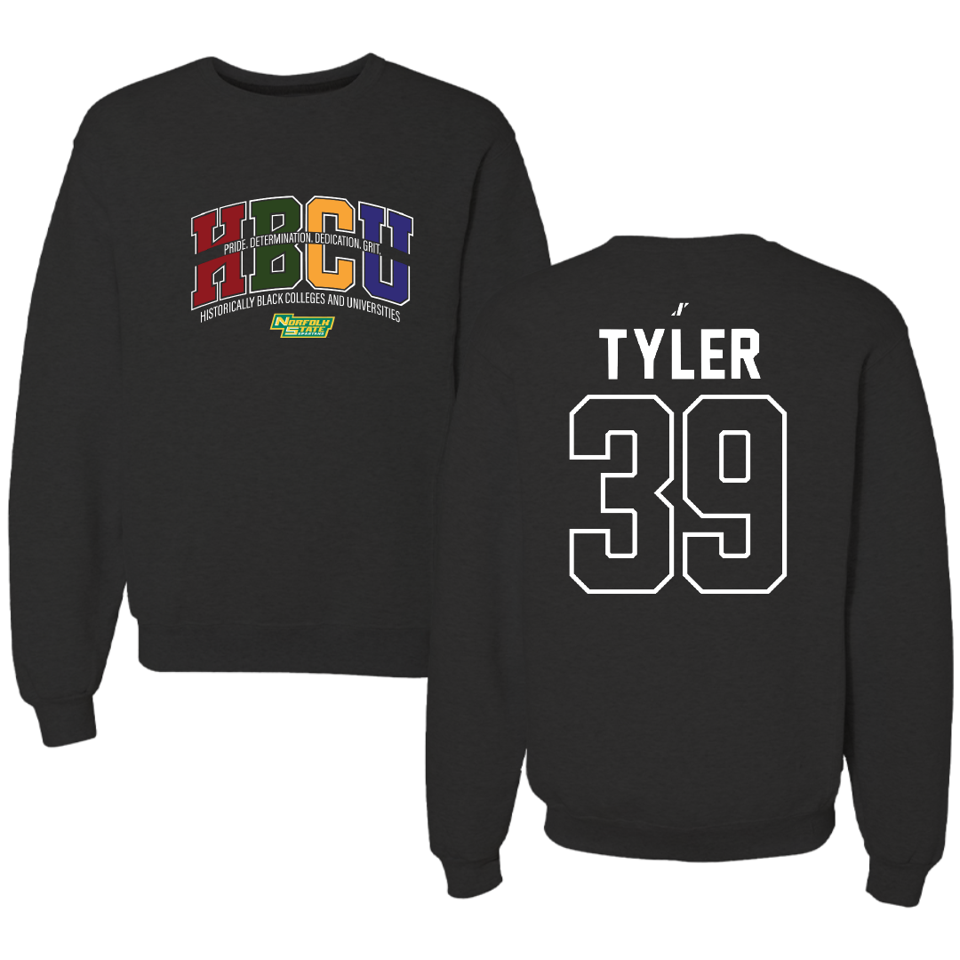 Norfolk State University Softball Black HBCU Crewneck - #39 Brierra Tyler