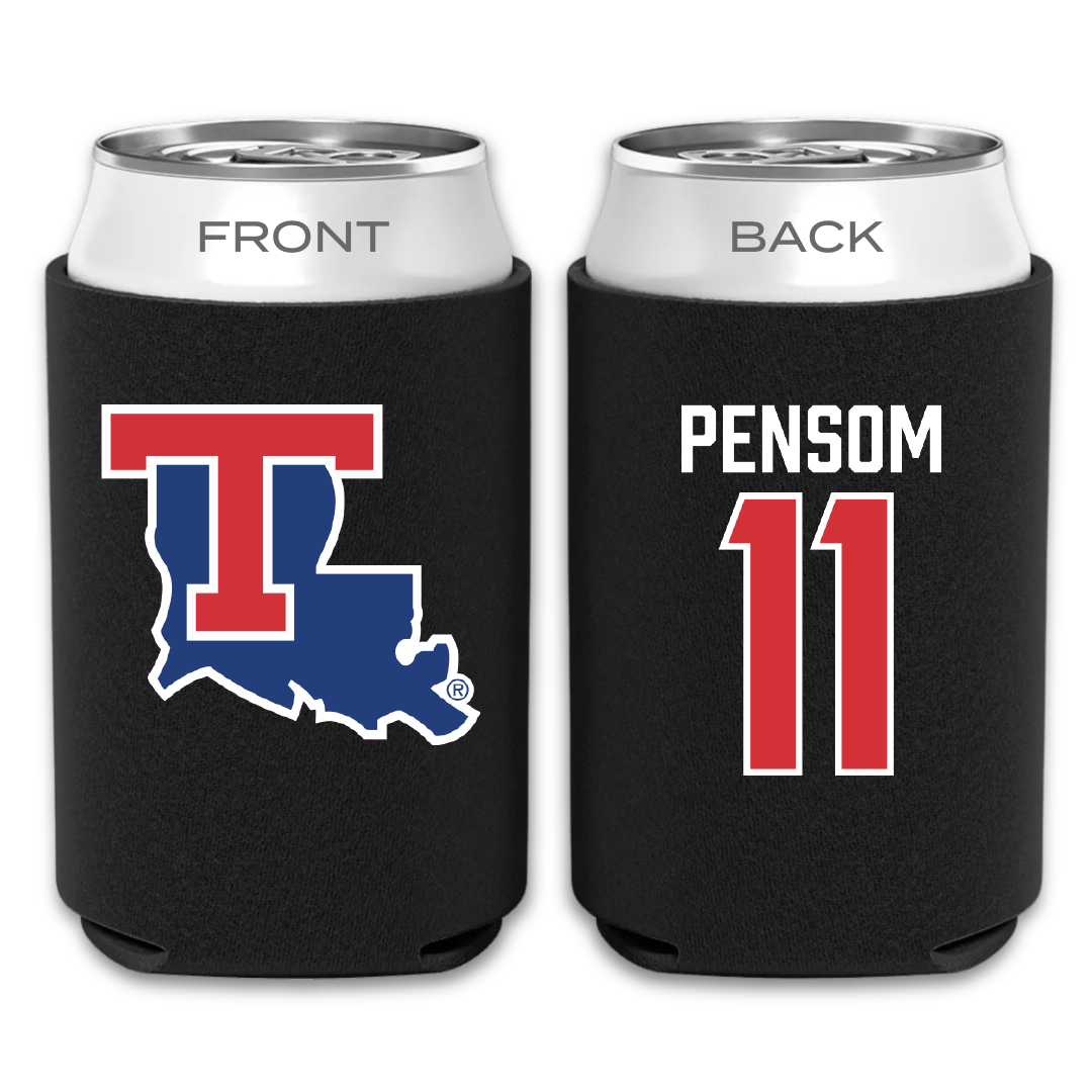 Louisiana Tech University Soccer Black Can Cooler - #11 Madison Pensom