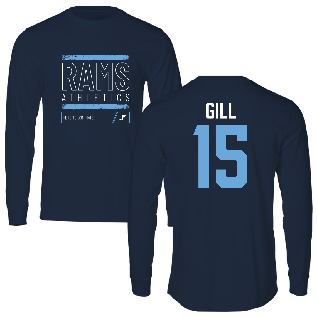 University of Rhode Island Lacrosse Navy Dominate Long Sleeve - #15 Izze Gill