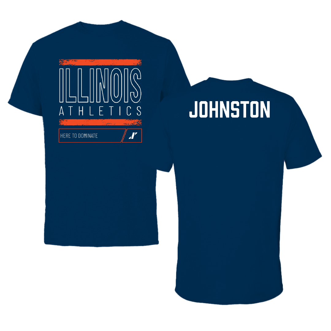 University of Illinois TF and XC Navy Dominate Performance Tee - Cody Johnston