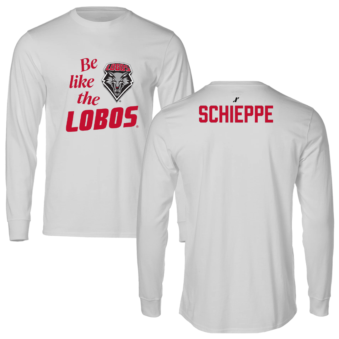 University of New Mexico TF and XC Light Gray Be Like Us Long Sleeve - Peyton Schieppe
