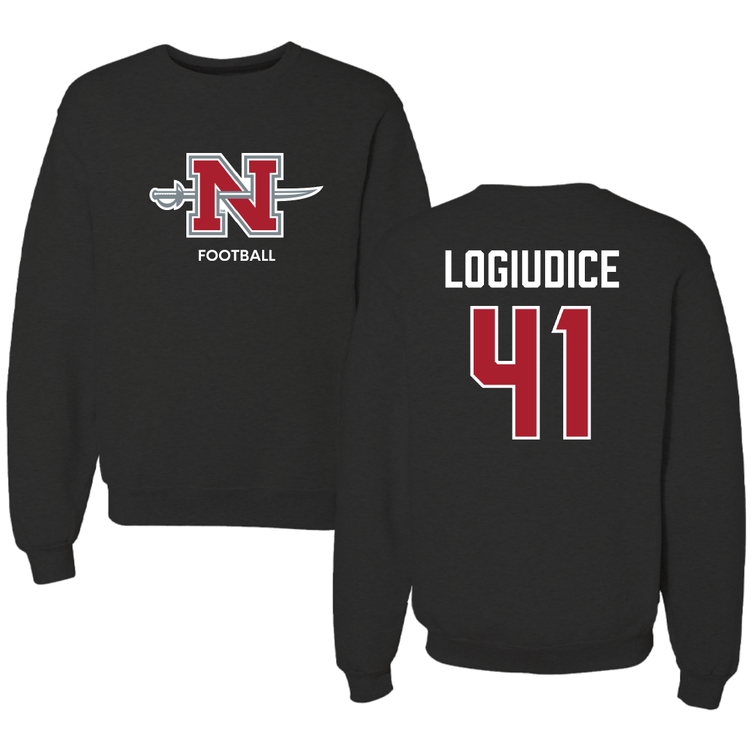 Nicholls State University Football Black Mascot Crewneck - #41 Dominic LoGiudice