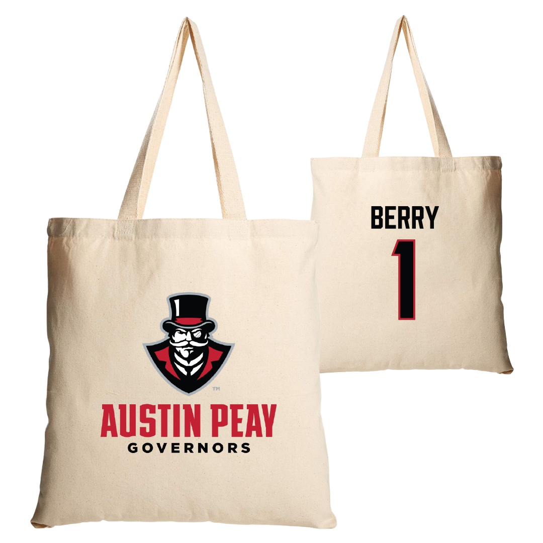 Austin Peay State University Soccer Tan Canvas Tote Bag - #1 Lauryn Berry