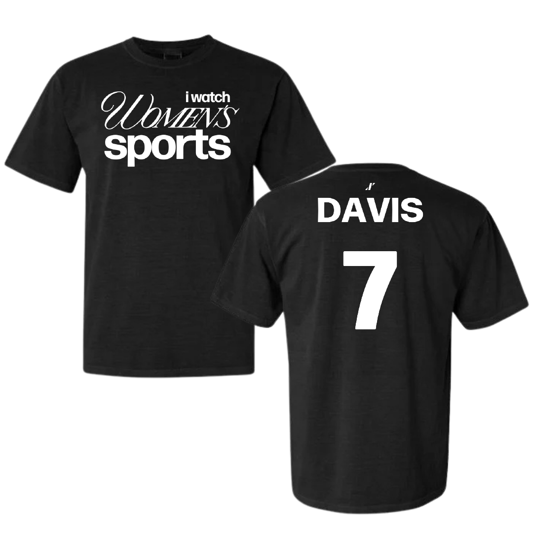 Volleyball (W) Black WHM Comfort Colors Tee - #7 Kyla Davis