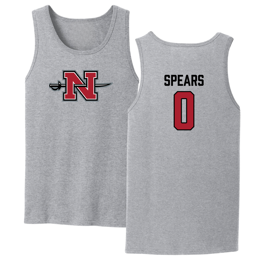 Nicholls State University Football Sport Gray Tank Top - #0 Jaylon Spears