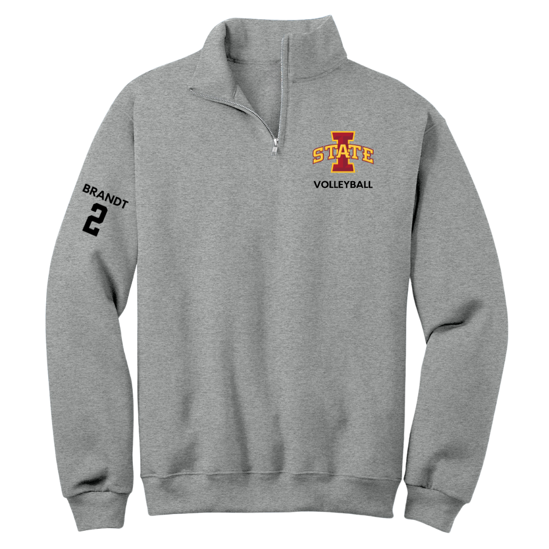 Iowa State University Volleyball (W) Sport Gray Quarter-Zip - #2 Morgan Brandt