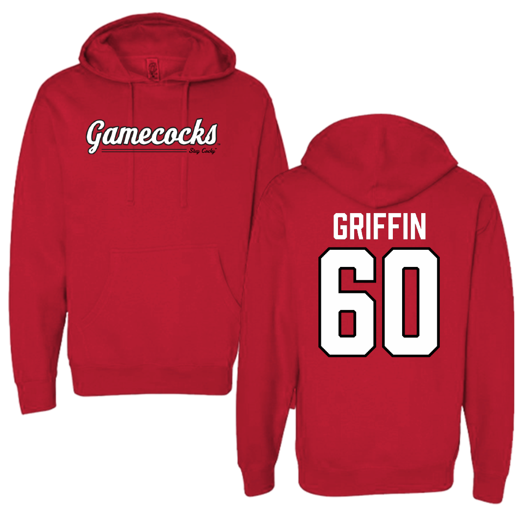 Jacksonville State University Football Red General Hoodie - #60 Cameron Griffin