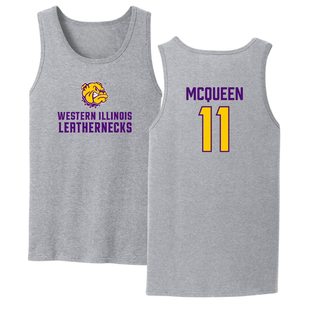 Western Illinois University Softball Sport Gray Tank Top - #11 Tori McQueen