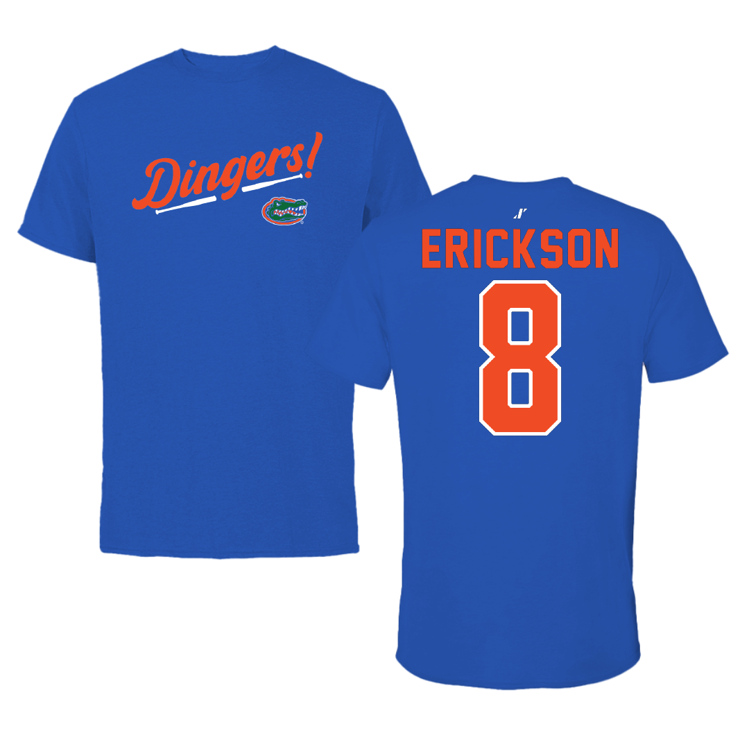 University of Florida Softball Blue Dingers Performance Tee - #8 Jocelyn Erickson