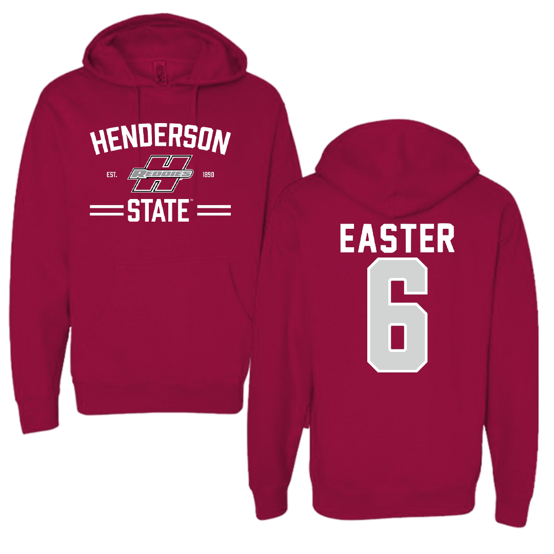 Henderson State University Football Cardinal General Hoodie - #6 Jody Easter
