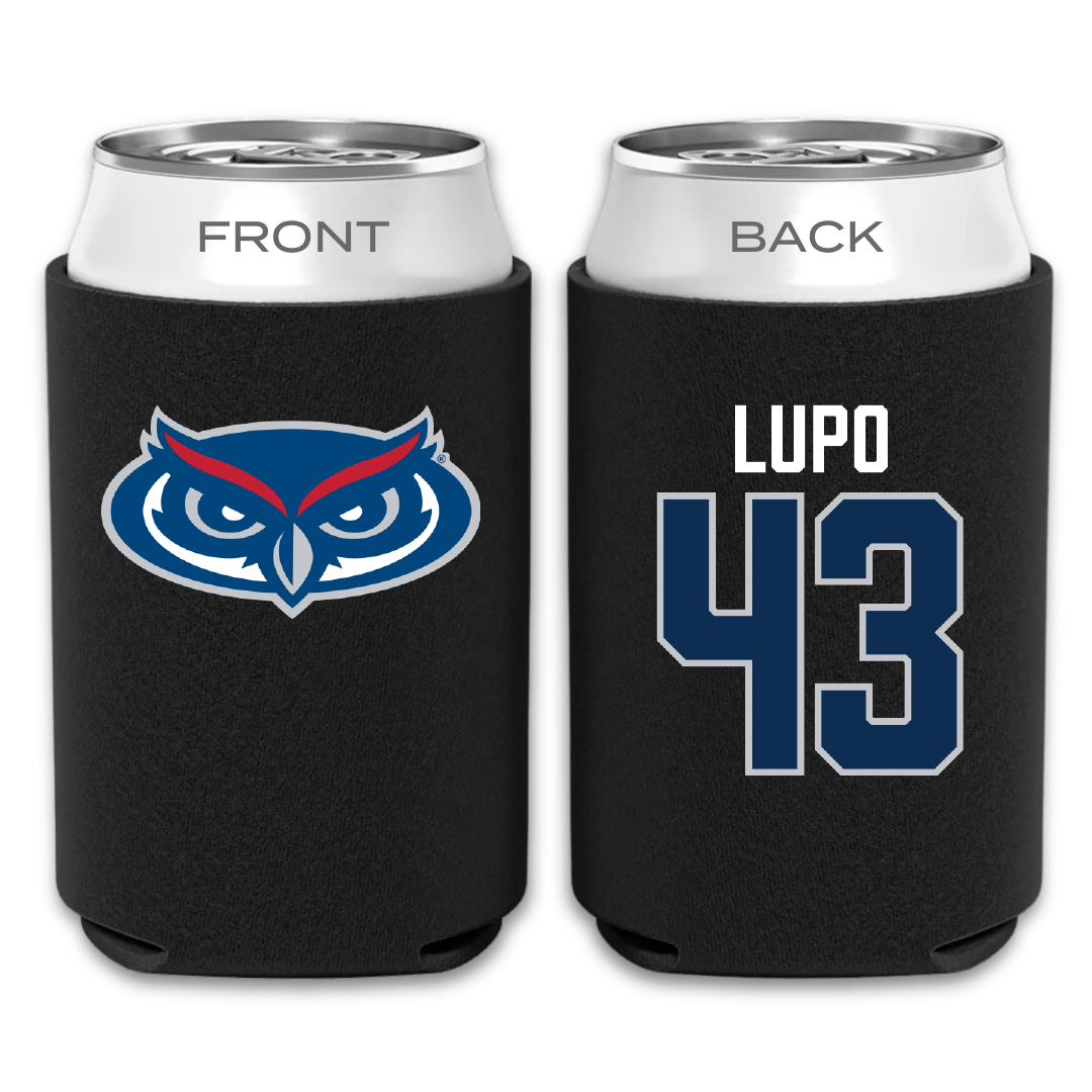Florida Atlantic University Football Black Can Cooler - #43 Logan Lupo