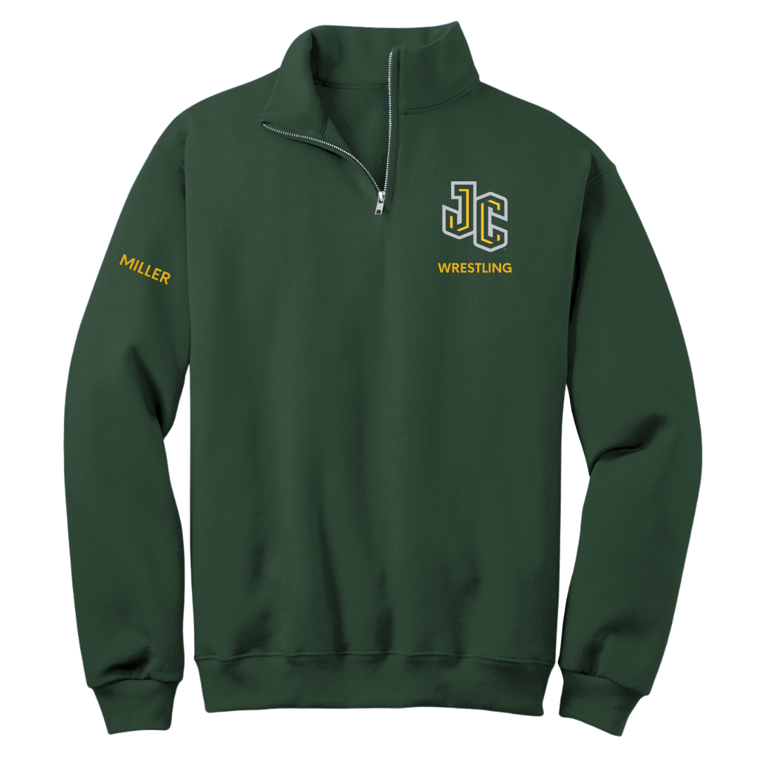 New Jersey City University Wrestling (W) Forest Green Quarter-Zip - Gabrielle Miller