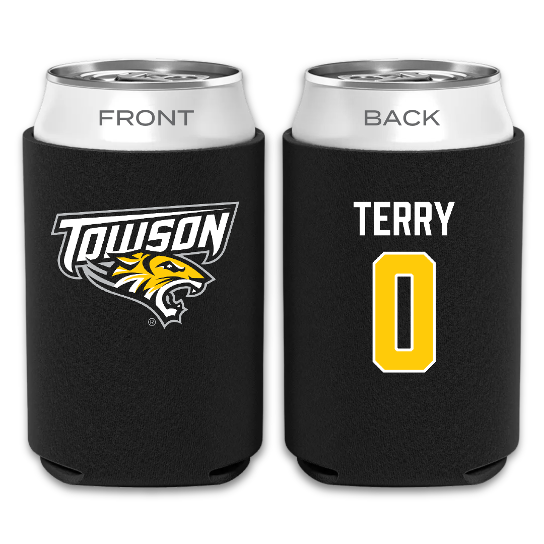 Towson University Football Black Can Cooler - #0 Xavier Terry