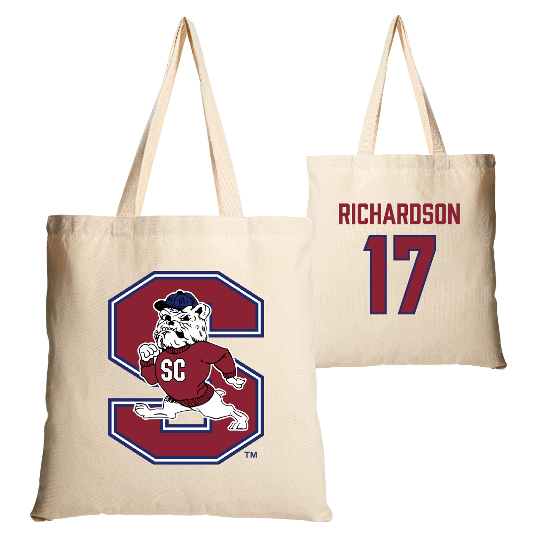 South Carolina State University Football Tan Canvas Tote Bag - #17 Malik Richardson