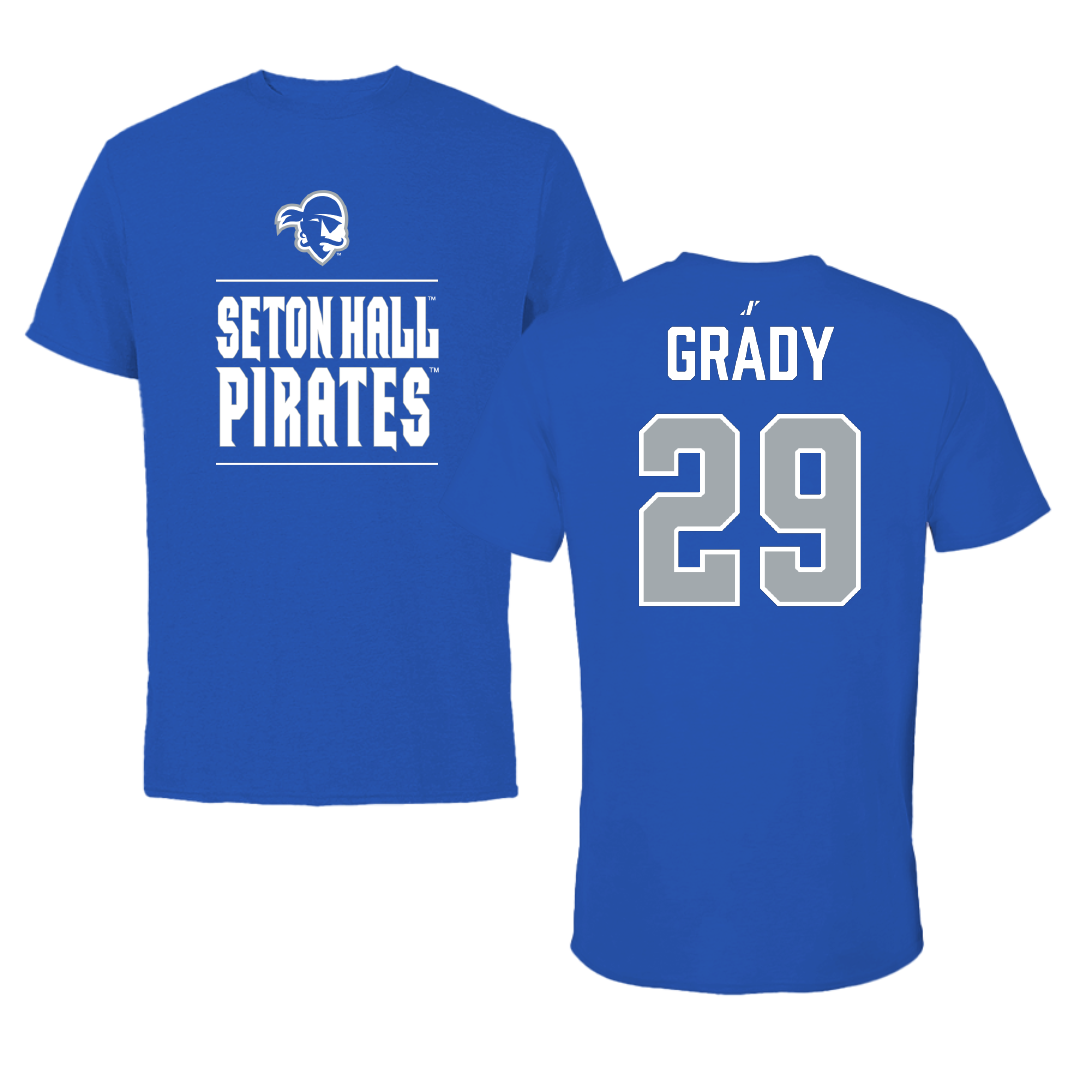 Seton Hall University Baseball Blue General Tee - #29 Shea Grady