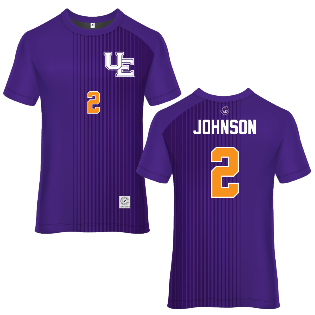 University of Evansville Purple Soccer Jersey - #2 Taylor Johnson