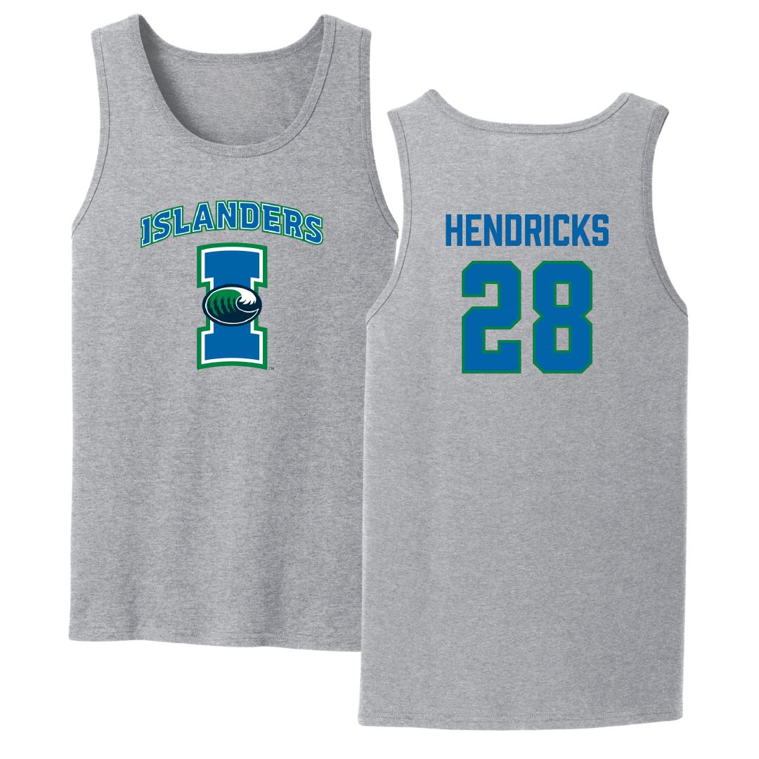 Texas A&M University-Corpus Christi Baseball Sport Gray Tank Top - #28 Evans Hendricks