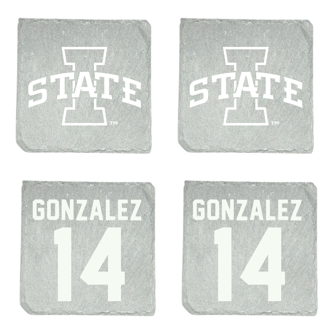 Iowa State University Volleyball Stone Coaster (4 Pack)  - #14 Nayeli Gonzalez