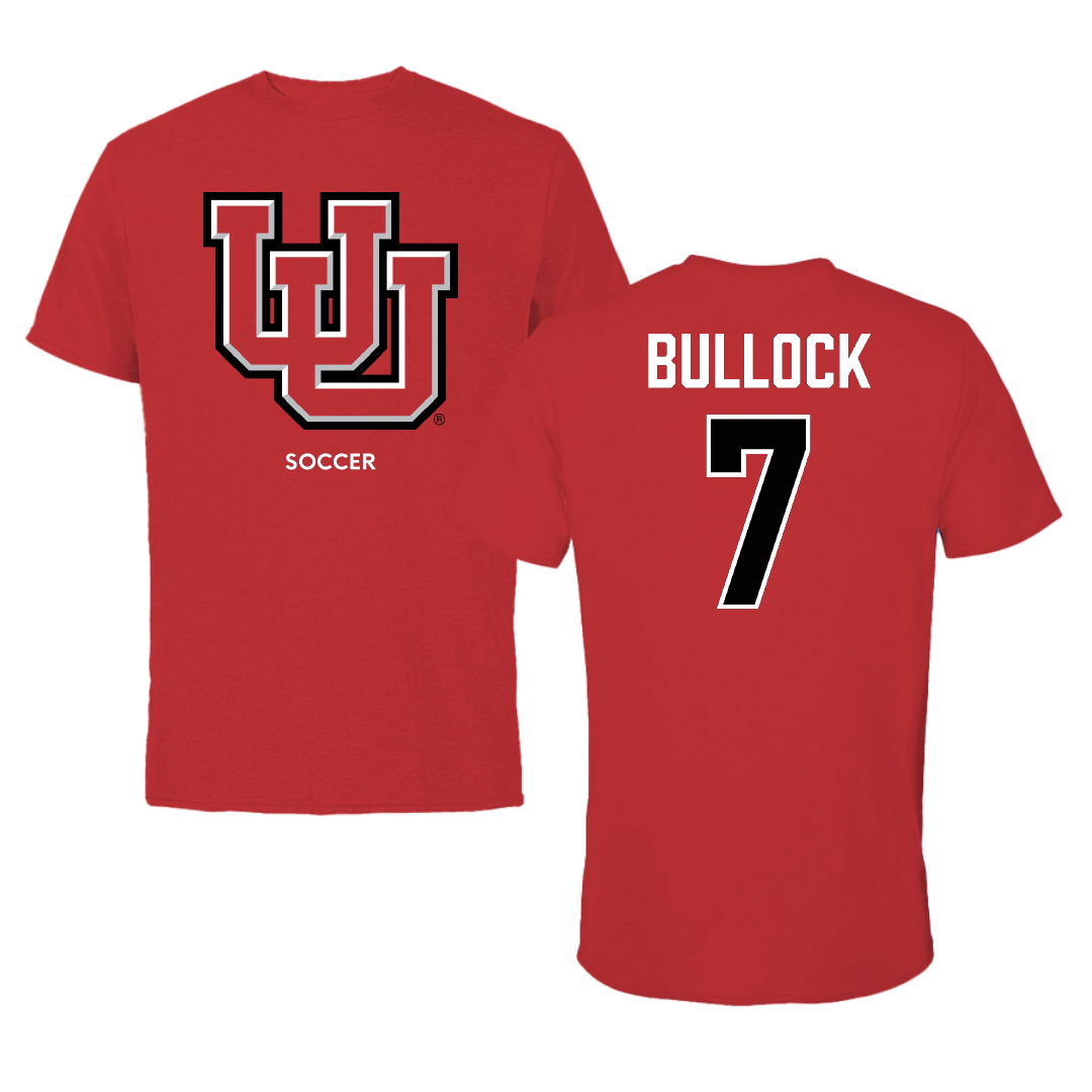 University of Utah Soccer (W) Red Tee - #7 Kelly Bullock