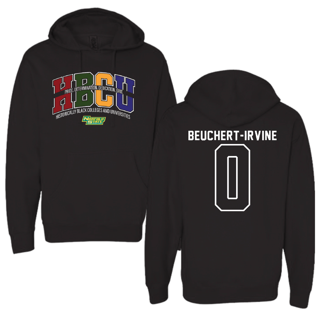 Norfolk State University Football Black HBCU Hoodie - #0 Sage Beuchert-Irvine