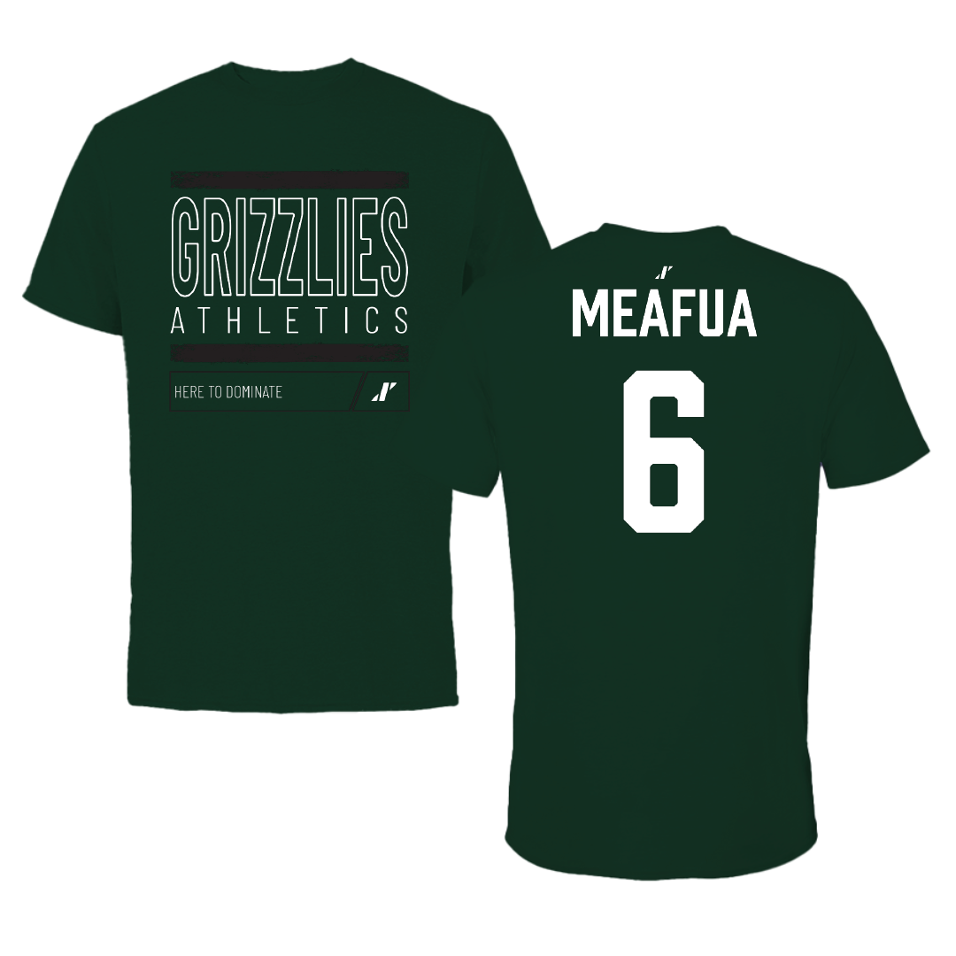 Adams State University Football Forest Green Dominate Tee - #6 Ren Meafua