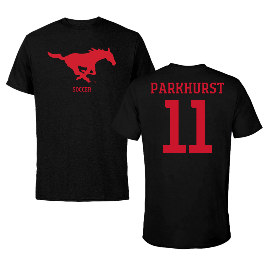 Southern Methodist University Soccer (W) Black Performance Tee - #11 Zoë Parkhurst