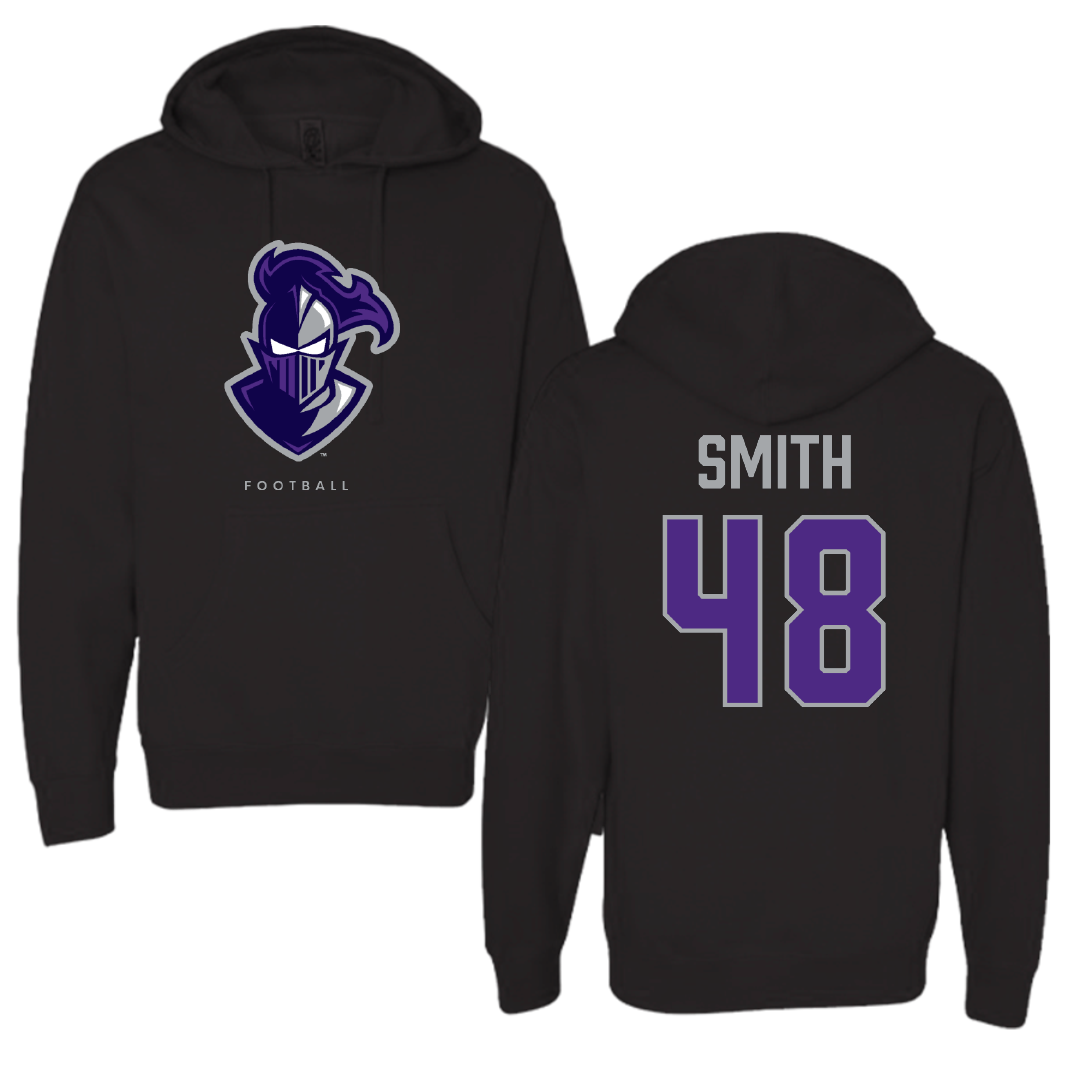 Furman University Football Black Hoodie - #48 Luke Smith