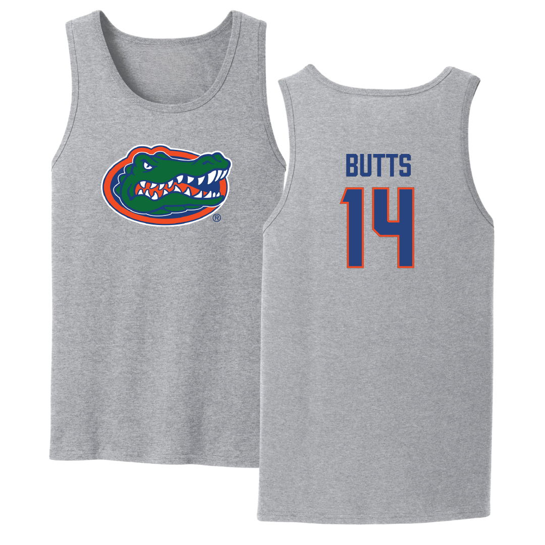 University of Florida Soccer Sport Gray Tank Top - #14 Njeri Butts