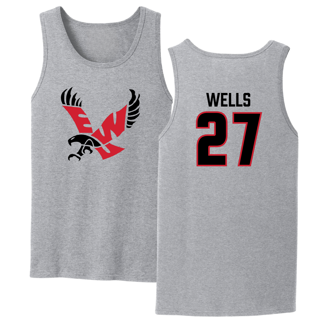 Eastern Washington University Football Sport Gray Tank Top - #27 DaJean Wells