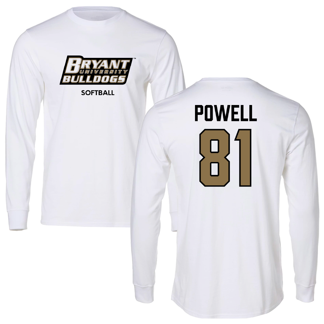 Bryant University Softball White Long Sleeve - #81 Lexi Powell
