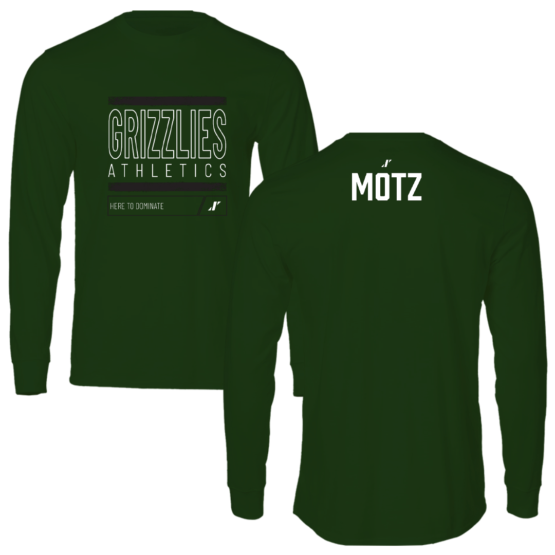 Adams State University Football Forest Green Dominate Performance Long Sleeve - Michael Motz