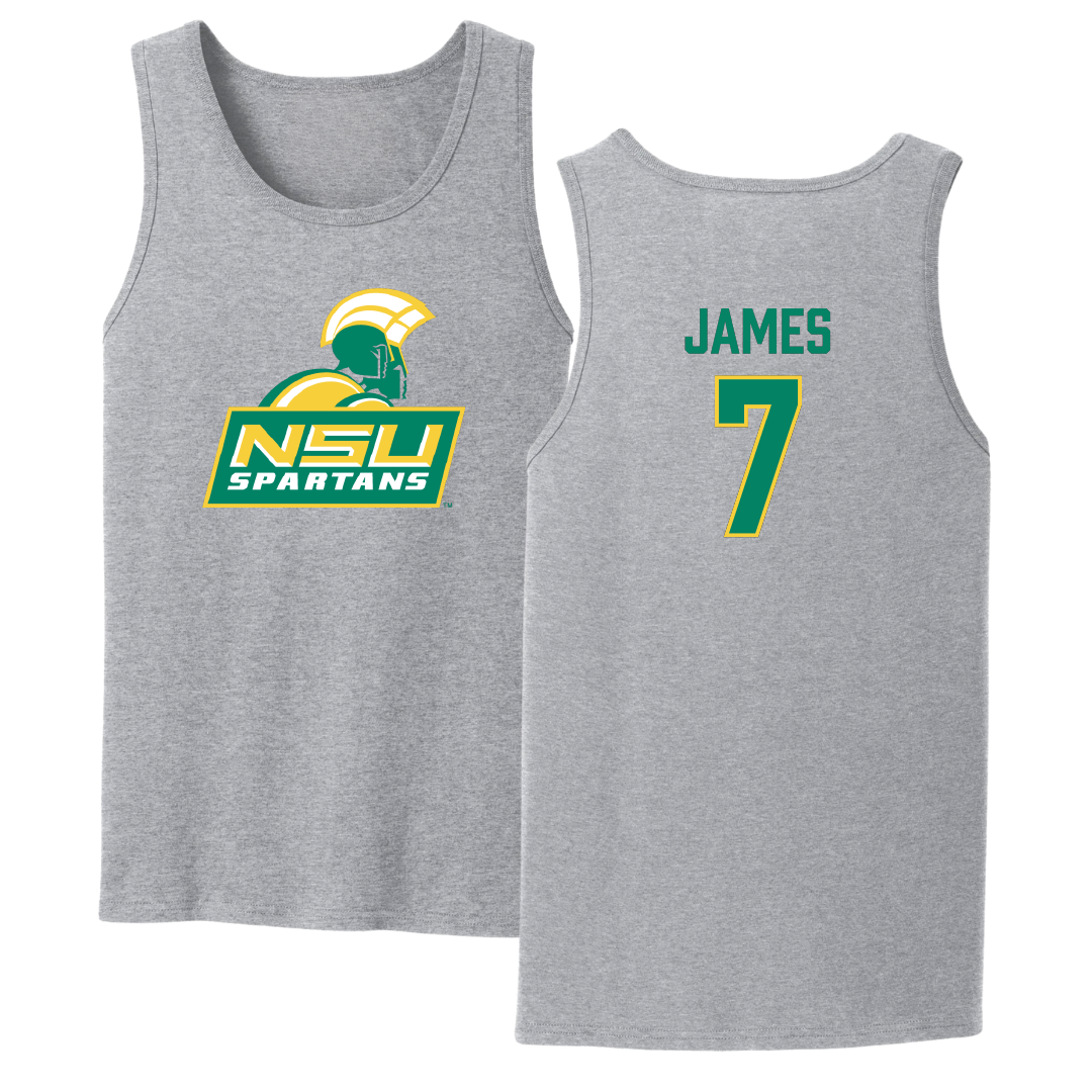 Norfolk State University Football Sport Gray Tank Top - #7 Nolan James