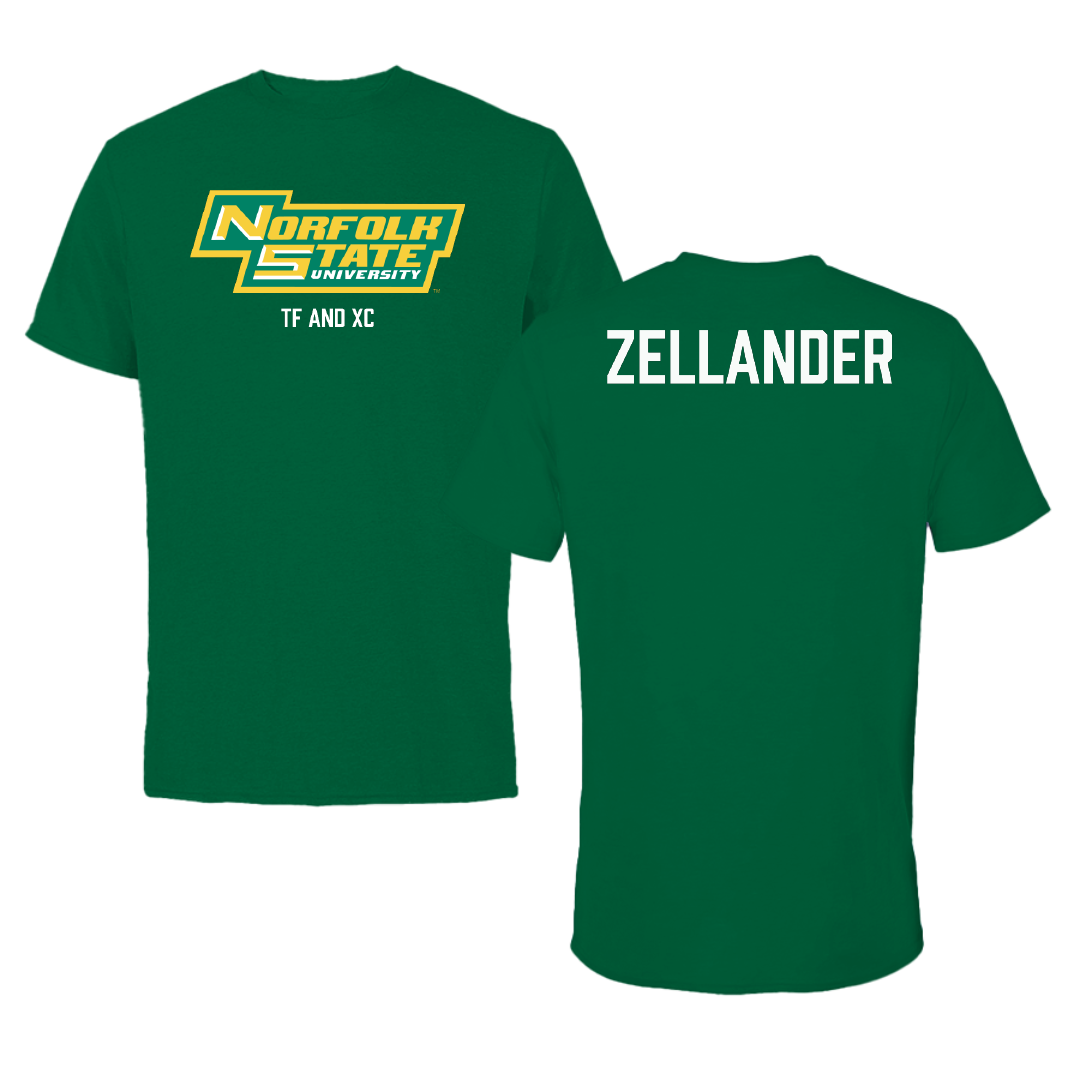 Norfolk State University TF and XC Green Performance Tee - Jeremiah Zellander