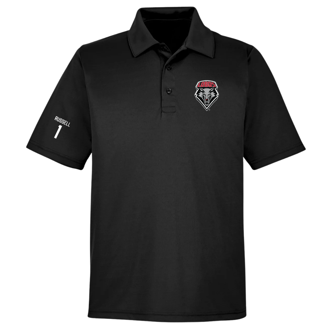 University of New Mexico Baseball Black Polo - #1 Tristan Russell