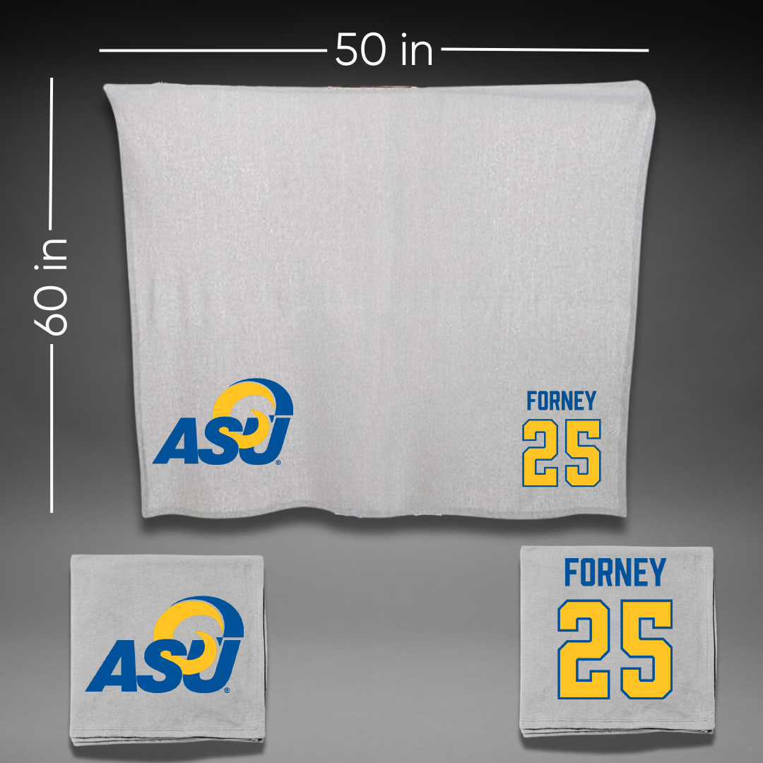 Angelo State University Softball Gray Blanket - #25 Kylie Forney