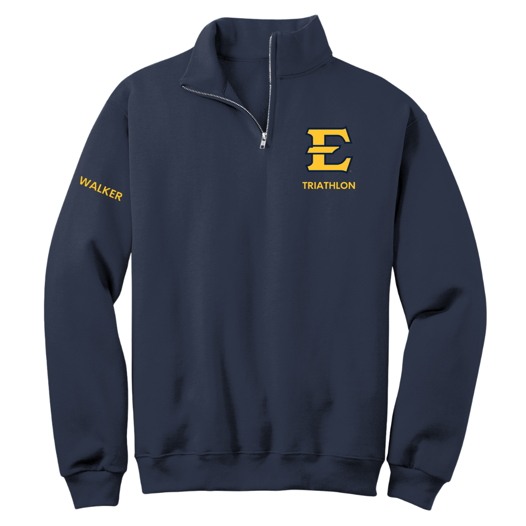 East Tennessee State University Triathlon (W) Navy Quarter-Zip - Taylor Walker