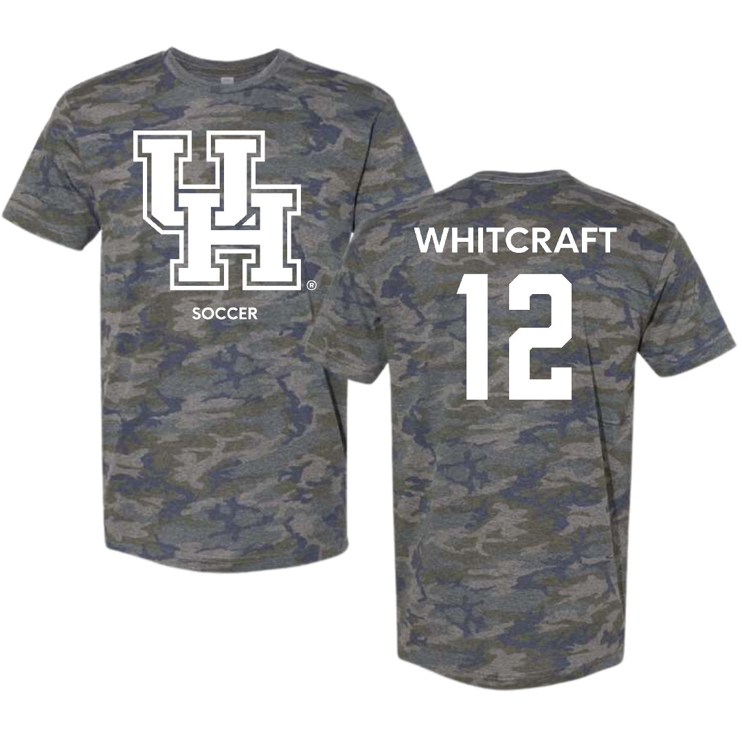 University of Houston Soccer (W) Vintage Camo Tee - #12 Alex Whitcraft