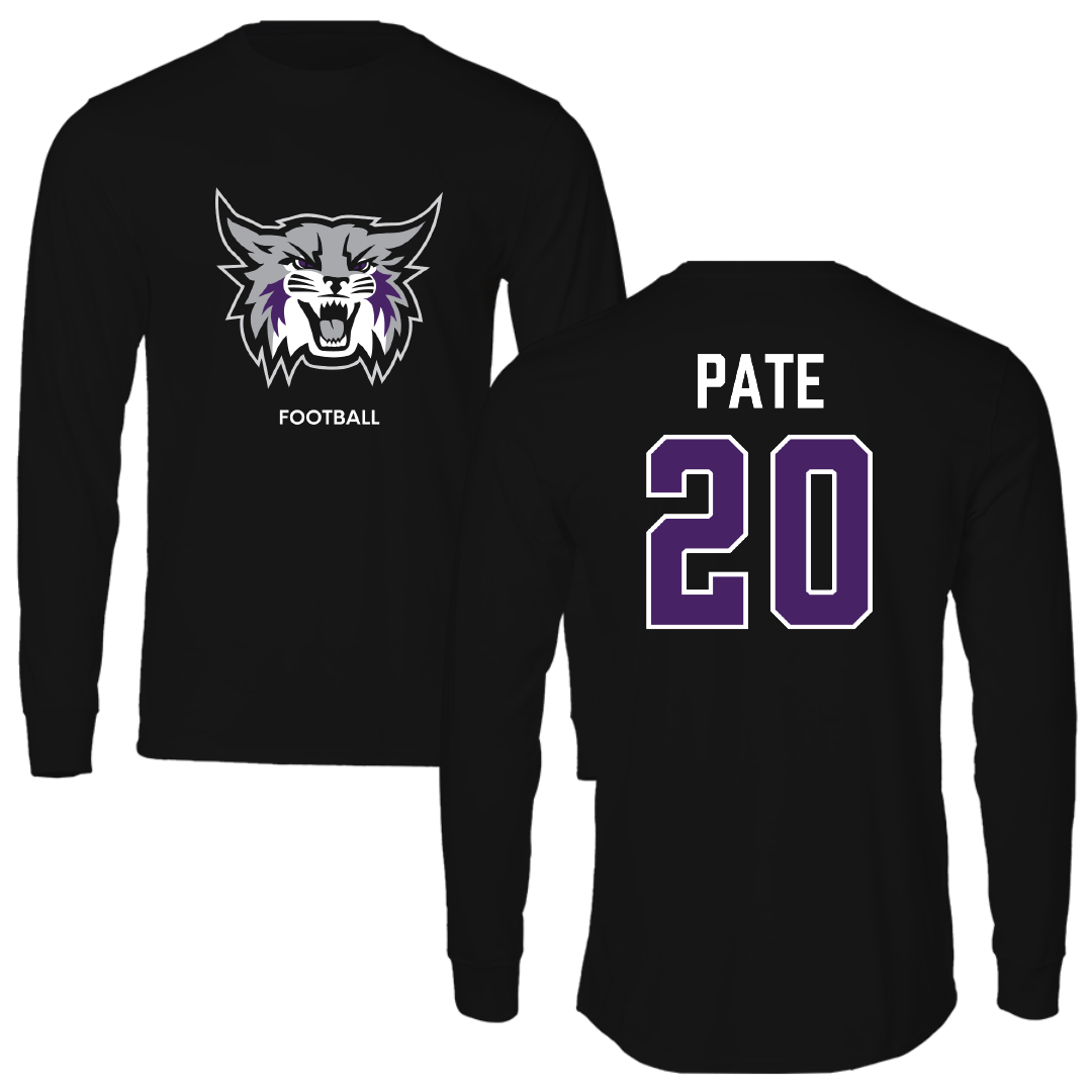 Weber State University Football Black Long Sleeve - #20 Montae Pate