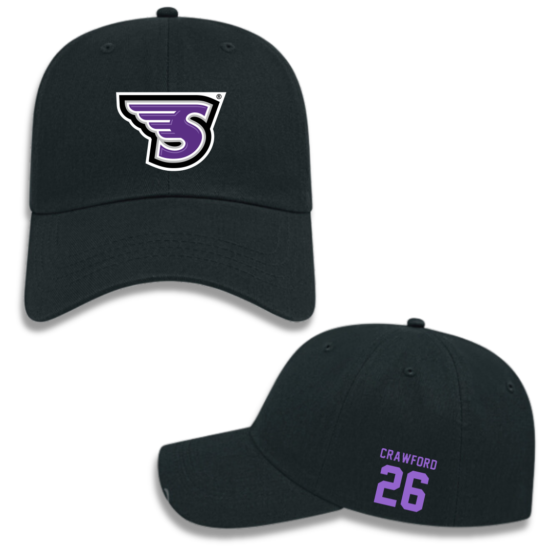 Stonehill College Football Black Hat - #26 Marcus Crawford