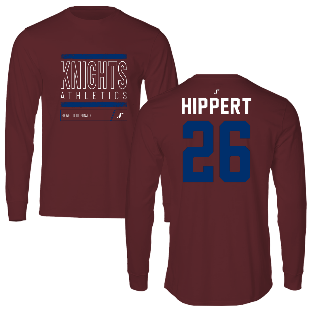 Fairleigh Dickinson University-Metropolitan Campus Lacrosse Maroon Dominate Performance Long Sleeve - #26 Kendal Hippert
