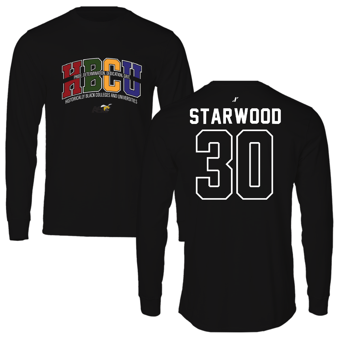 Alabama State University Soccer Black HBCU Long Sleeve - #30 Lauryn Starwood
