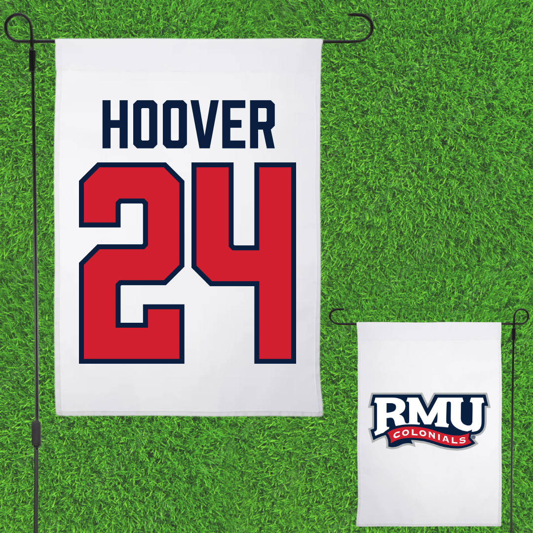Robert Morris University Softball White Garden Flag - #24 Mackenzie Hoover