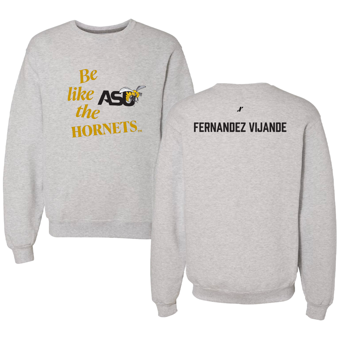 Alabama State University Golf Light Gray Be Like Us Crewneck - Yaiza Fernandez Vijande