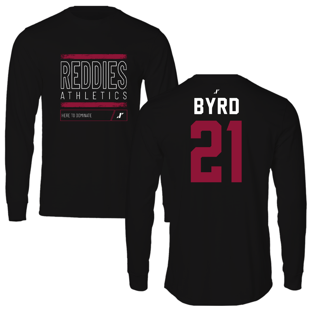 Henderson State University Baseball Black Dominate Performance Long Sleeve - #21 Payton Byrd